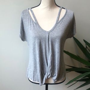 Grey V-Neck Tee so Soffffft